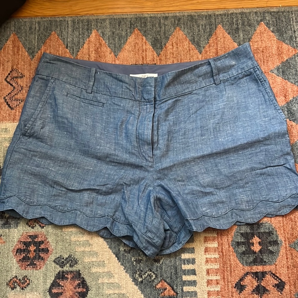 LOFT chambray Riviera Short 4in, size 12, EUC, worn once